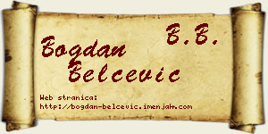 Bogdan Belčević vizit kartica